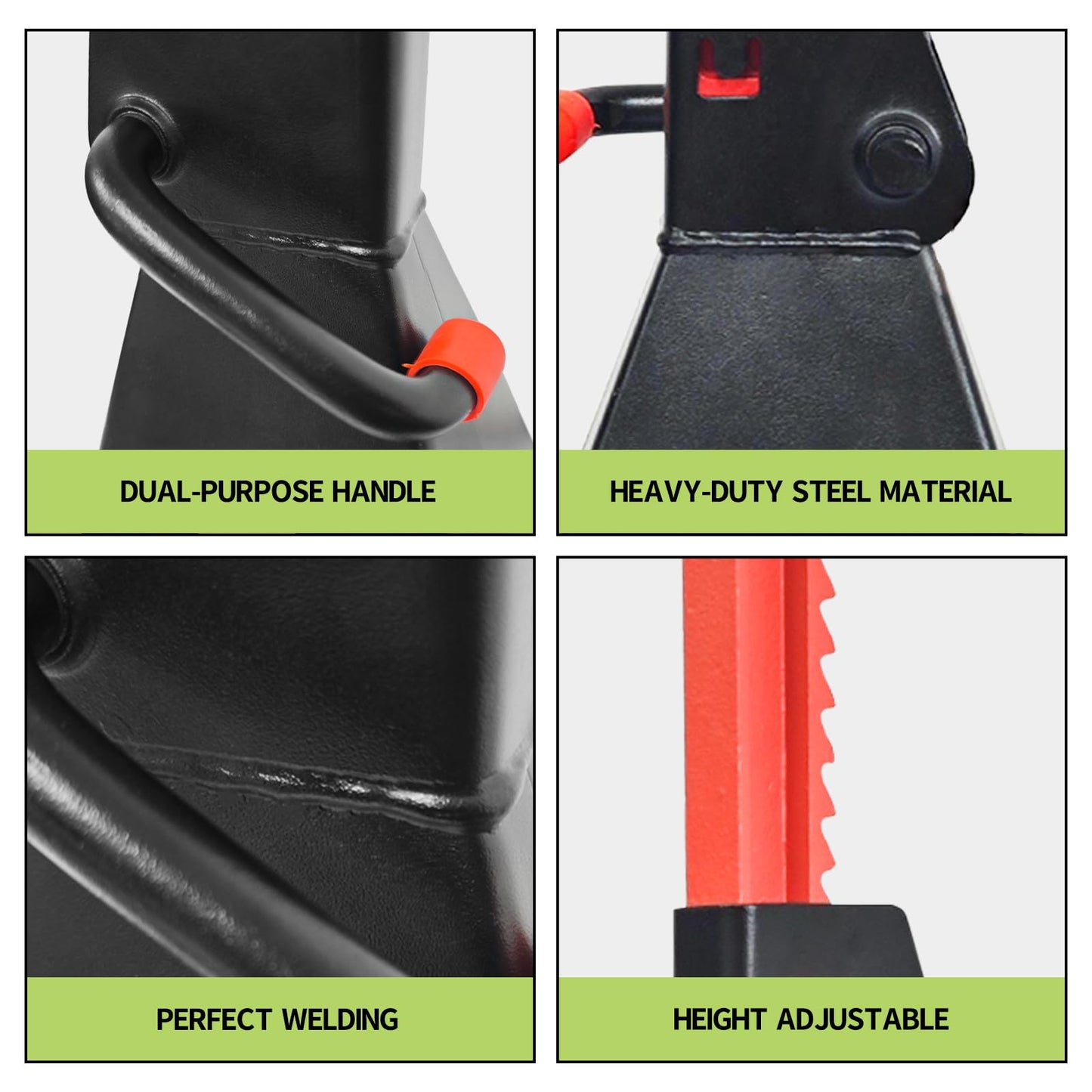 NUCHOICE 3 Ton Jack Stands, Heavy Duty 6.600 lbs Capacity, Pair for Lifting SUVs, Pickup Trucks, Cars, UTVs/ATVs