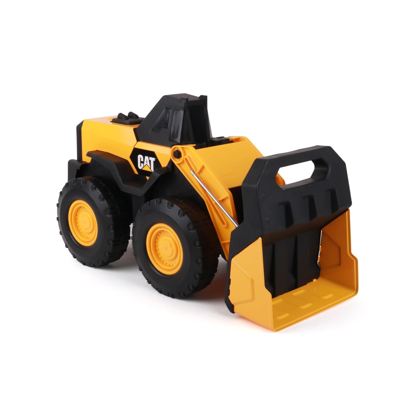 Cat Construction Toys, Steel Wheel Loader 16” - Real Steel Body, Working Arm & Bucket, Oversize All-Terrain Wheels, Heavy-Duty Construction Vehicle for Indoor/Outdoor Play, Kids Ages 3 +