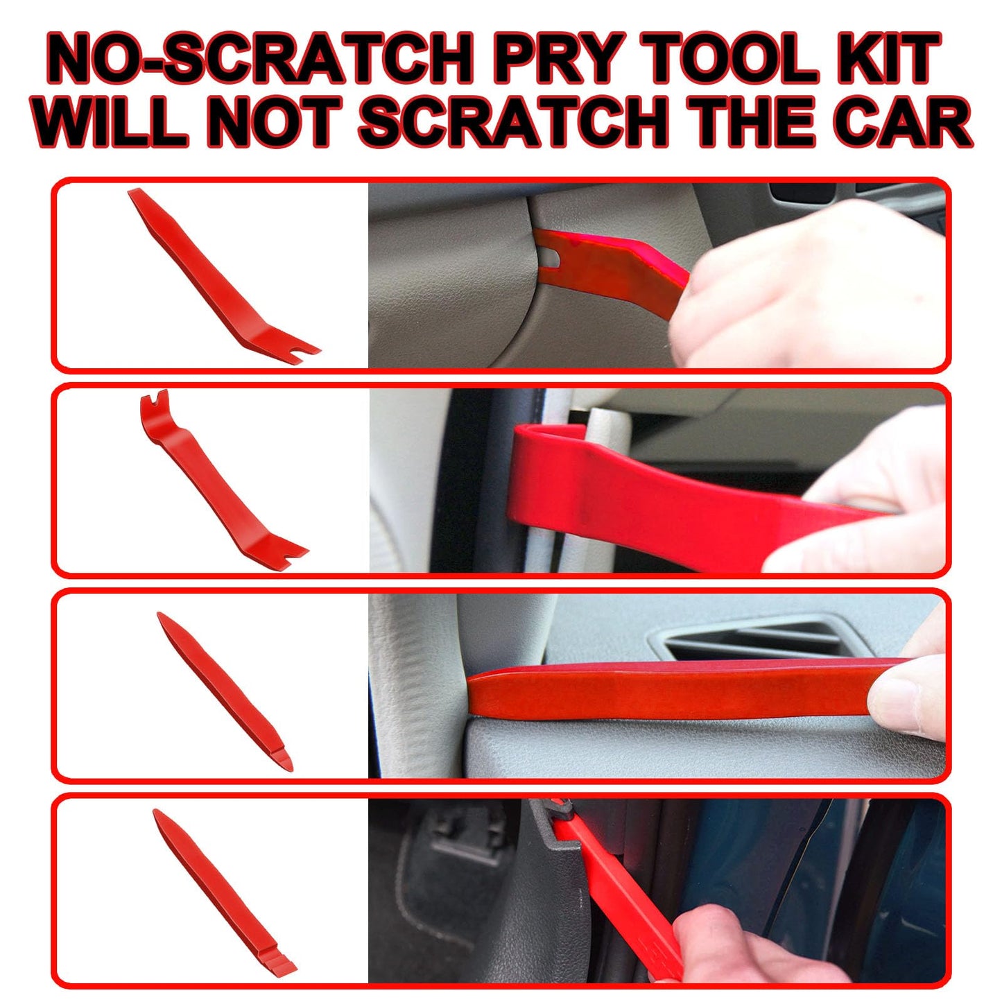KEZE 15Pcs Carbon Steel Precision Pick & Hook and Trim Removal Tool Set with Scraper and Magnetic Telescoping Tool Kit for Remove Automotive Electronics Maintenance Hoses Gasket Hand Pick Up Tools