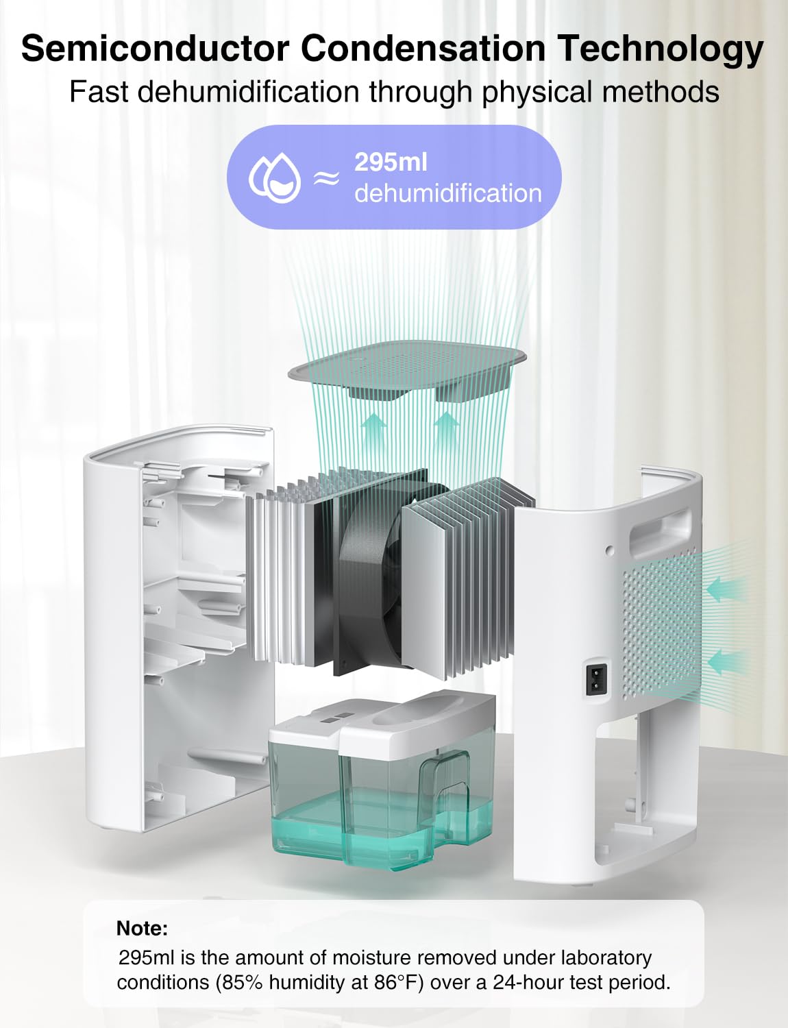 CLEVAST Small Dehumidifier for Home, 30 OZ Mini Quiet Dehumidifiers for Bedroom, Portable Compact Air Dehumidifier for Room, Bathroom, Closet, Camper, House (Not Cordless)