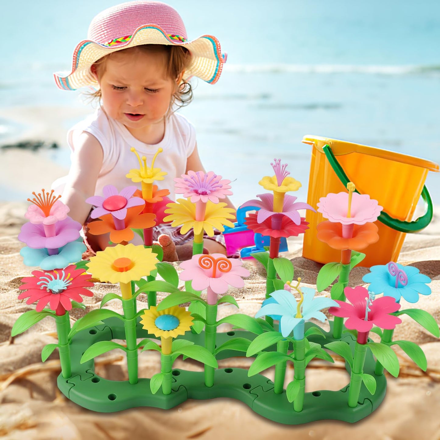 Birthday Toys for 3-6 Years Old Boys Girls,Upgrade DIY Building Blocks Stacking,STEM Educational Kids Toys Brain Development Preschool Kindergarten Arts and Crafts Toy(130 PCS)