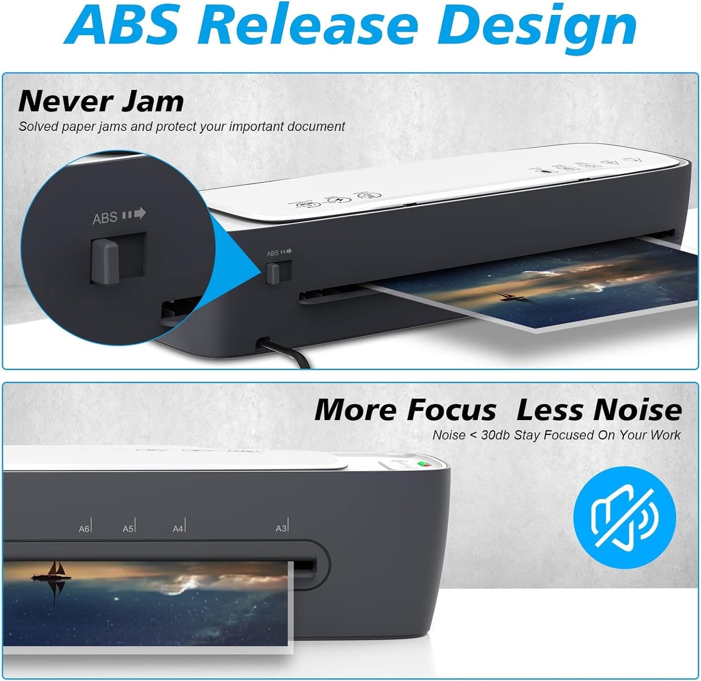 Laminator Machine and Sheets 13-Inch, Laminating Machine 11x17 Cold Thermal Laminator, 9 in 1 Lamination Machine 60s Warm-Up No Jam, Laminate Machine for Home/School/Office use