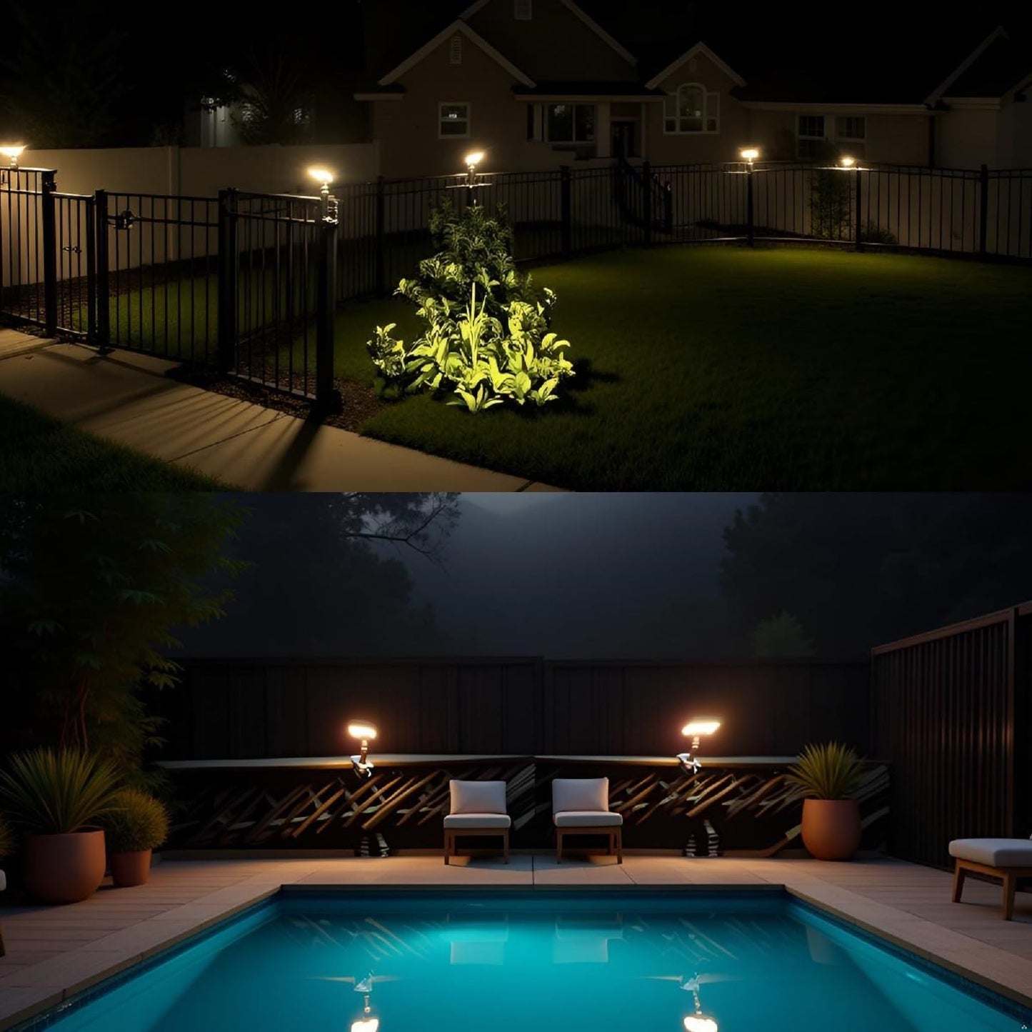 ASLIDECOR Solar Clip On Lights Outdoor, 92 LED Motion Sensor Security Light with 600LM Brightness and 3 Modes, Waterproof Fence Clip Light for Deck, Gutter, Tent,Camping,Camper Awning(2)