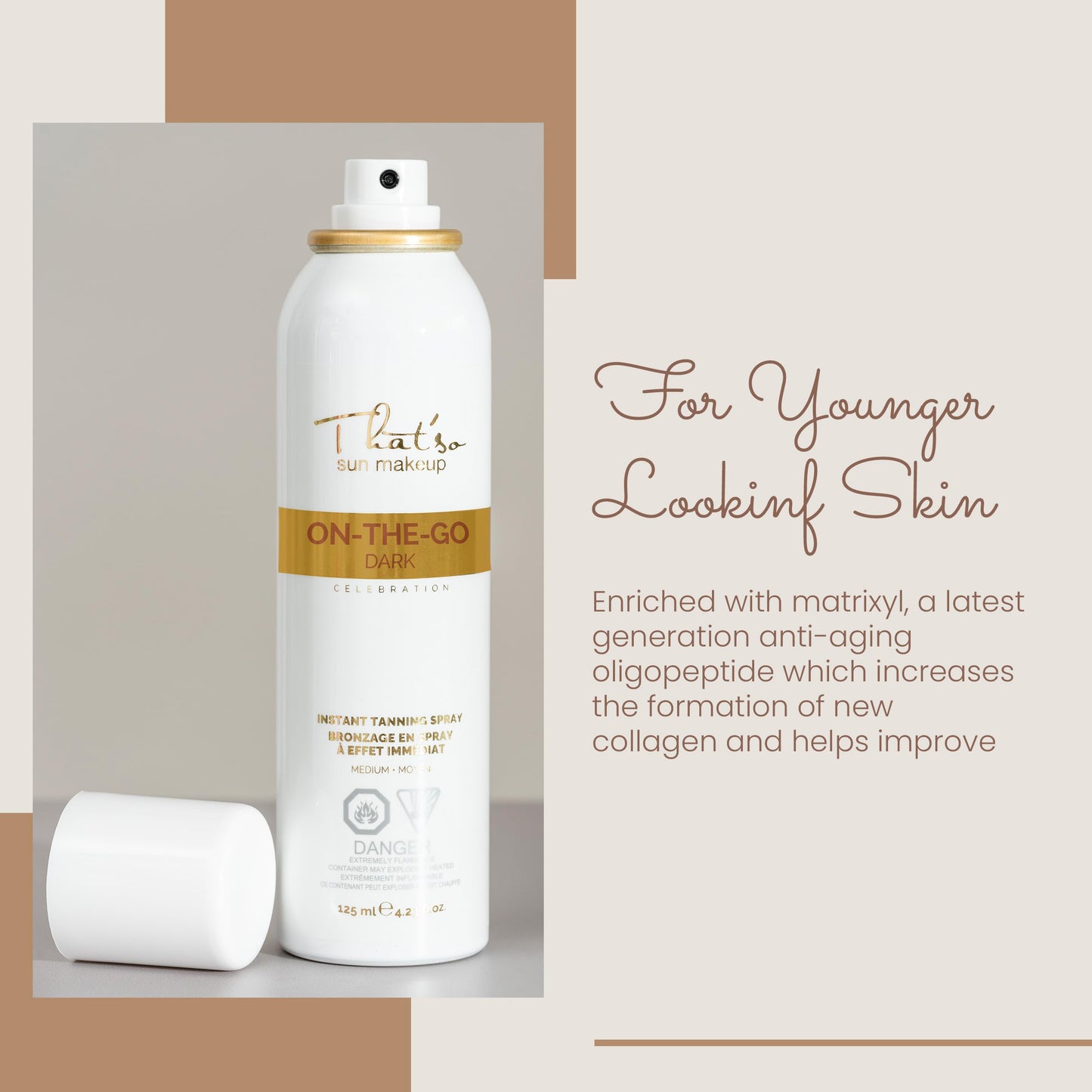 THAT’SO On the Go – Face Tanning Spray - Dark Pack of 1 (New)