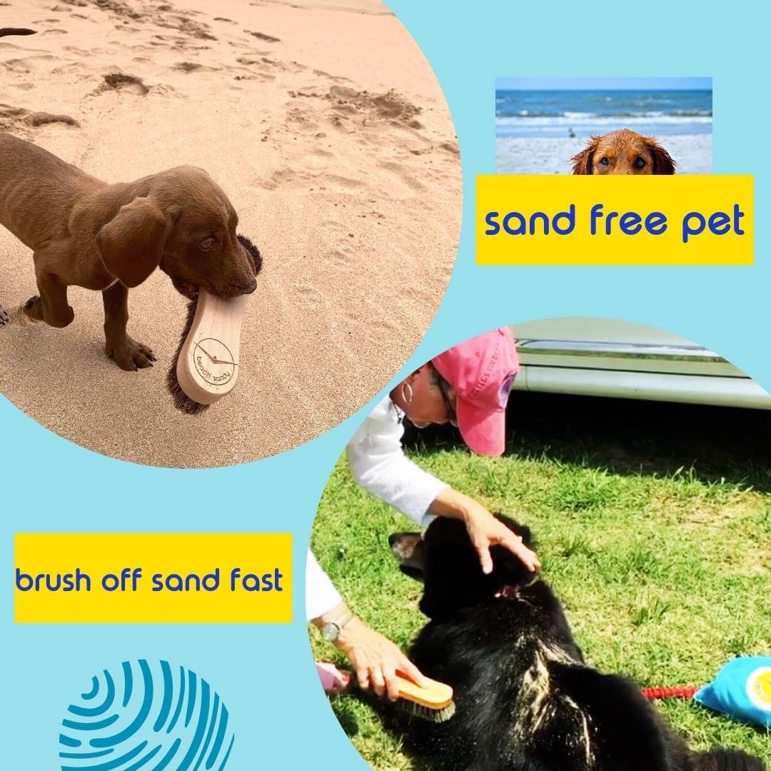 Sand Remover for Beach, Set of 2, Sand Brush for Beach Feet, Ocean & Lakeside Sports Recreation, Beach Accessories, Surfing Accessories and Volleyball Sand Free - Eco Friendly