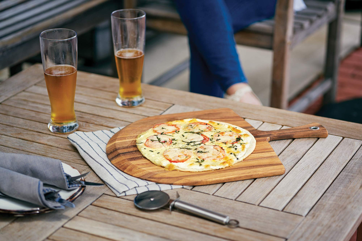 Ironwood Acacia Wood Peel, Napoli Pizza Paddle, 14" x 20"