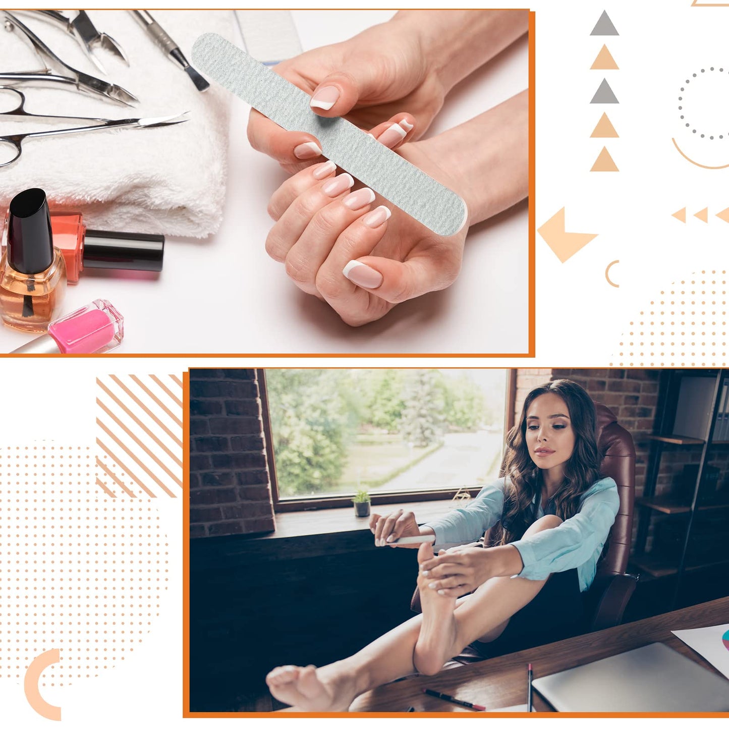 100 Pcs Grit Nail Buffers Files 100/180 Emery Board Double Sided Manicure Pedicure Tool Nail Buffering Files Fingernail Files for Women Men Nails Home Salon Supplies