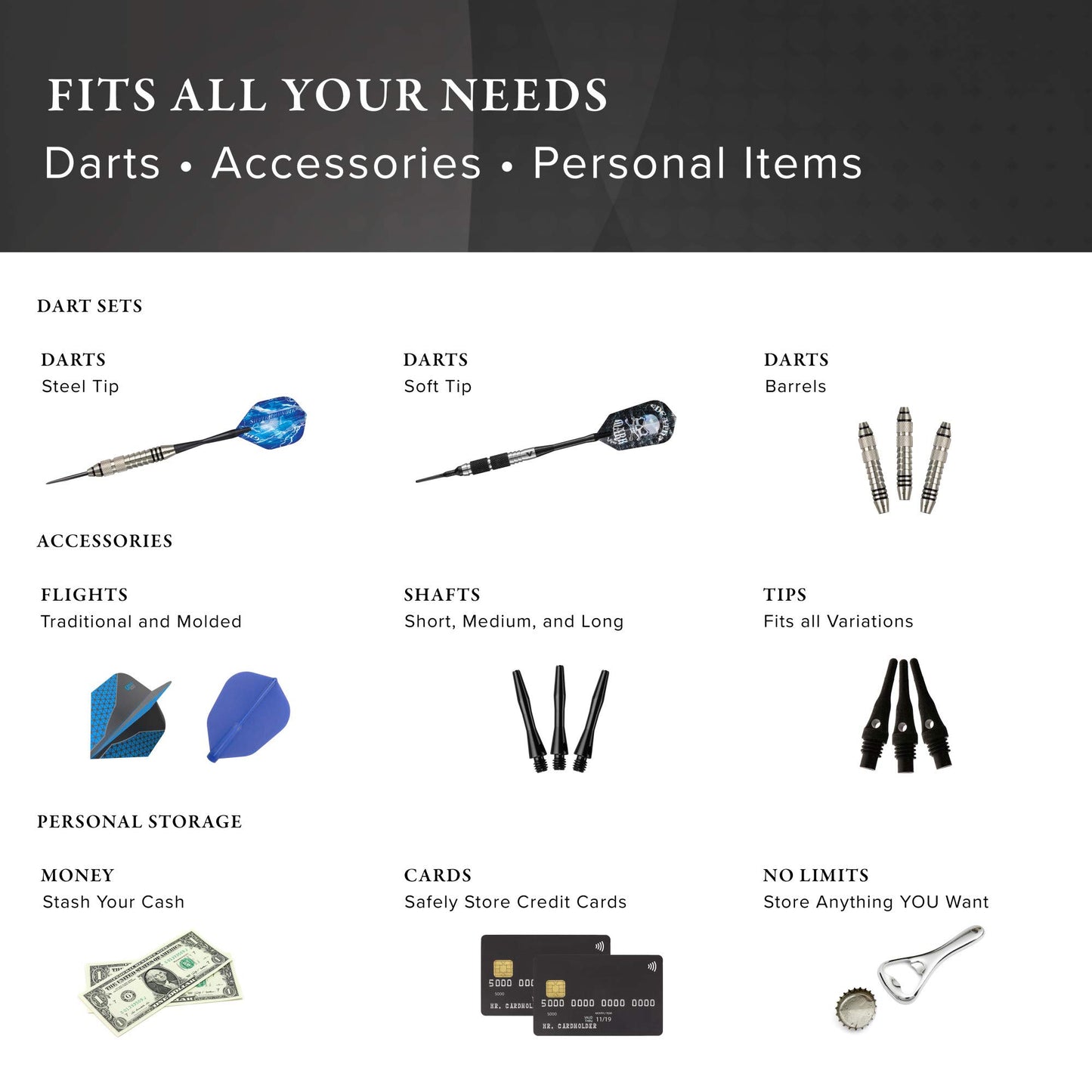 Casemaster Deluxe 6 Dart Nylon Storage/Travel Case, Pink