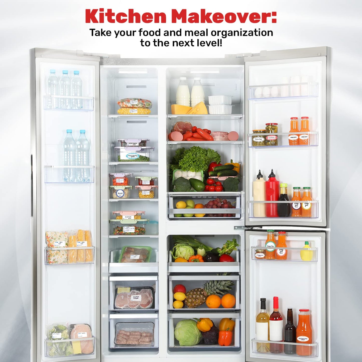 MESS Dissolvable Food Labels for Containers -Blank 500 1x2 Mason Jar Labels - Dissolvable Labels Work in 30 Seconds – Removable Freezer Labels for Food Containers - Canning Labels - Kitchen Stickers