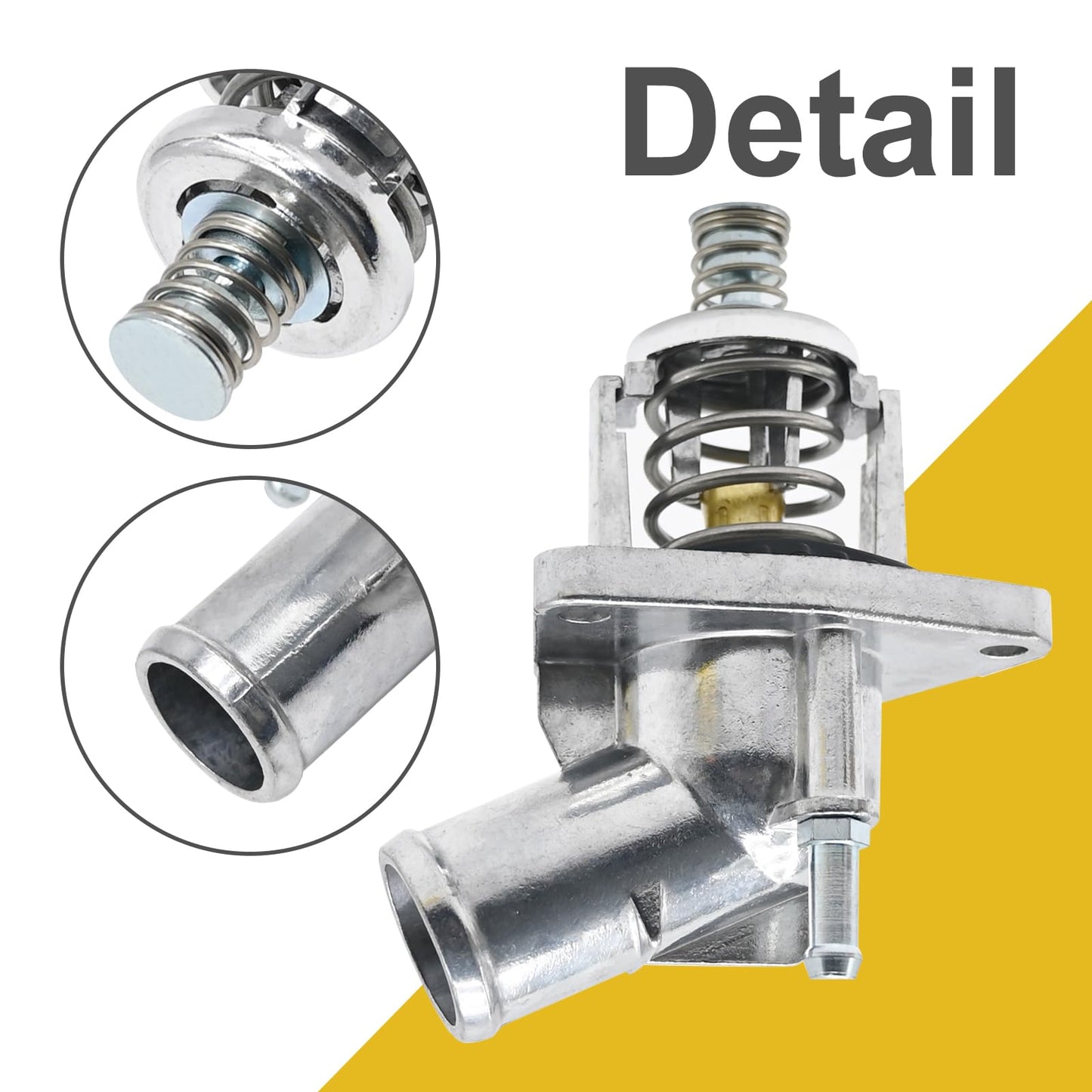 MDEOOSKY 12674639 Engine Thermostat Housing Assembly Aluminum Replacement for Silverado 1500 4.3L 5.3L 2014-2018 Escalade 2015-2020 6.2L Yukon 2015-2020 5.3L 6.2L Sierra 1500 2014-2018