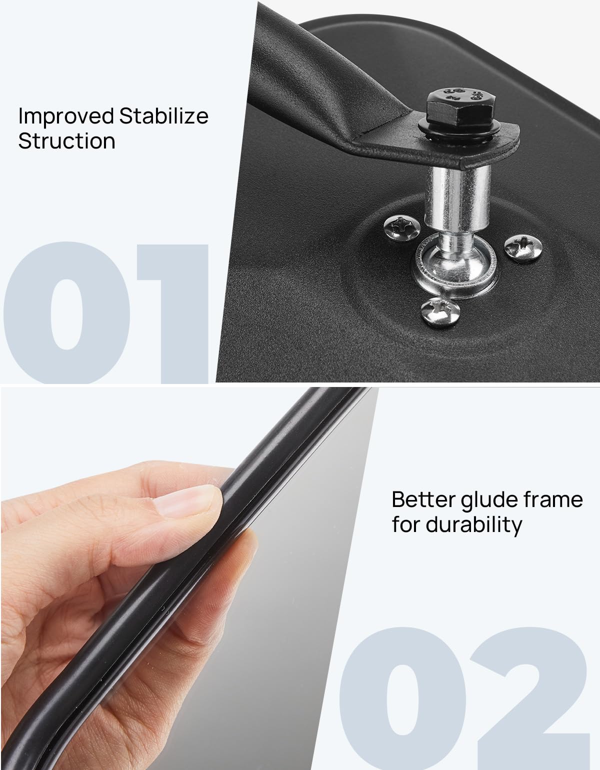 JOYTUTUS Mirrors Doors Off Compatible with Wrangler TJ JK JKU 1997-2018, Easy-Install Side View Mirrors, No Vibration & Wobble, Does Not Fit on Doors
