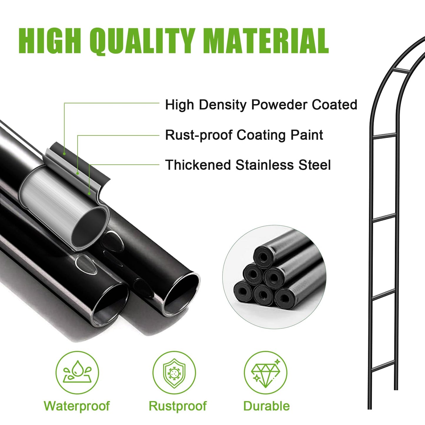 [2026] Garden Arch Trellis, Heavy Duty Garden Arbors for Climbing Plants, Wedding Arch Flowers Frame for Wedding, Party Decoration