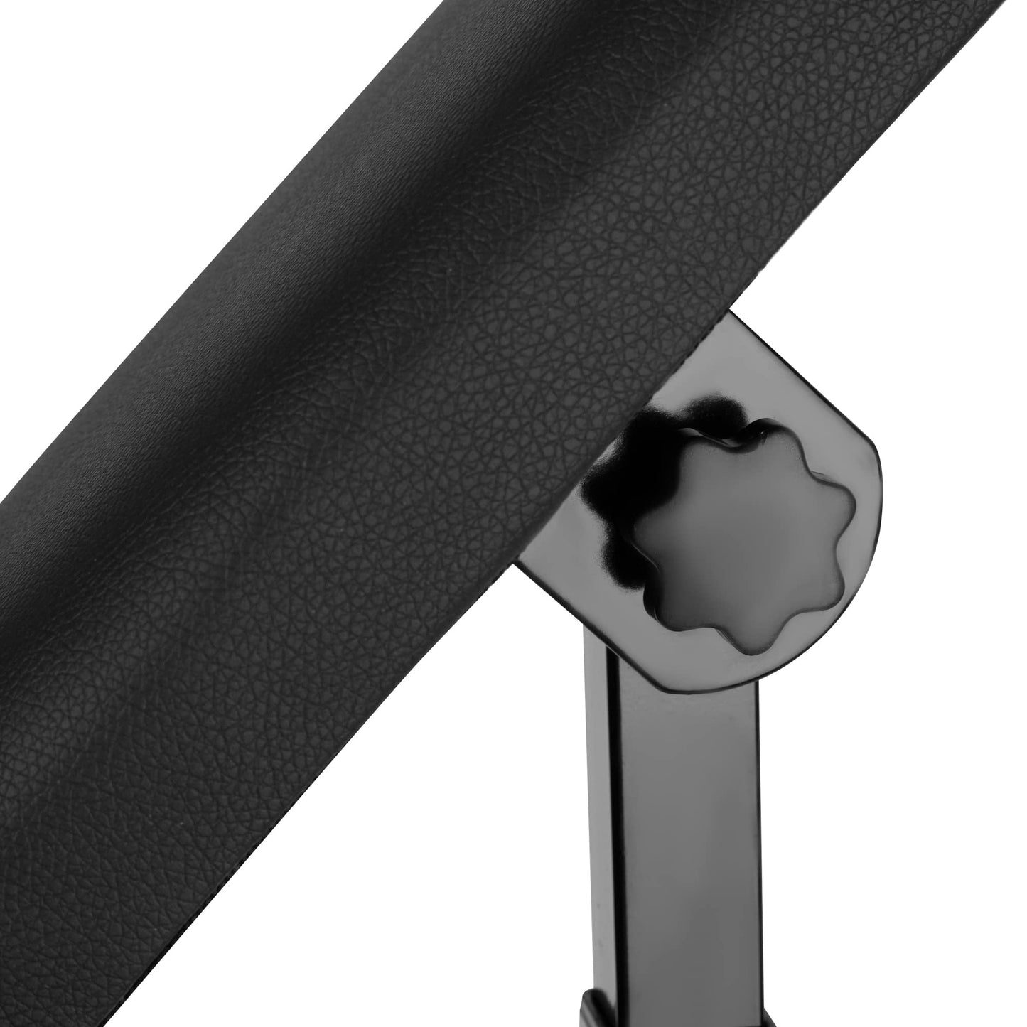 Square Iron Tattoo Armrest - Heavy Duty, Adjustable Height & Tilt, Leg Rest Stand with PU Leather Arm Bar Pad