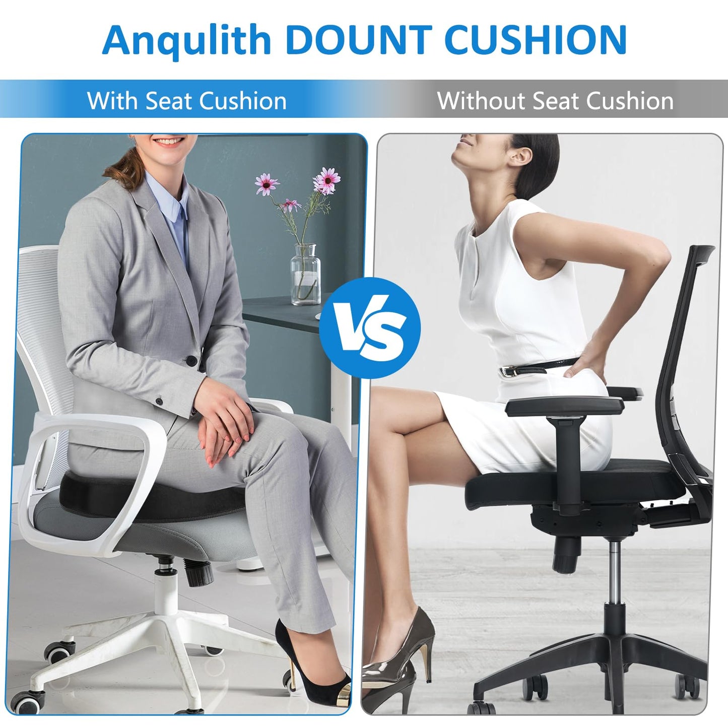 Donut Pillow, Donut Cushion for Tailbone Pain Relief and Hemorrhoids, Donut Seat Cushion for Coccyx, Sciatica, Surgery and Postpartum, Hemorrhoid Pillow for Long Sitting Office Workers, Car Drivers