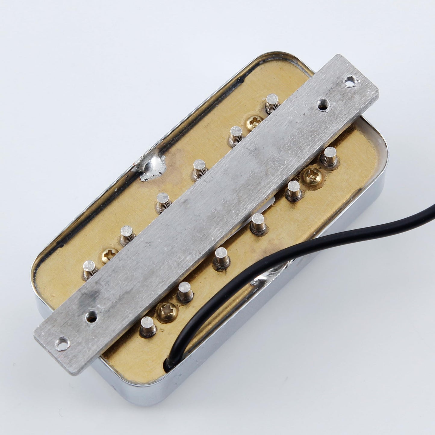 FLEOR Alnico 2 Mini Humbucker Pickup Fit for Filtertron Style Neck+Bridge Pickup Set-Chrome