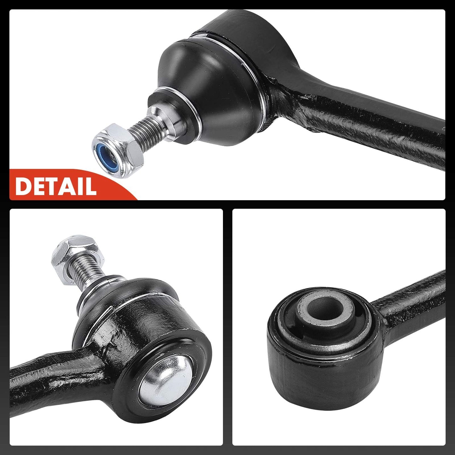 A-Premium 2 x Rear Forward Lower Control Arm, with Ball Joint & Bushing, Compatible with Hyundai Elantra 2007-2012