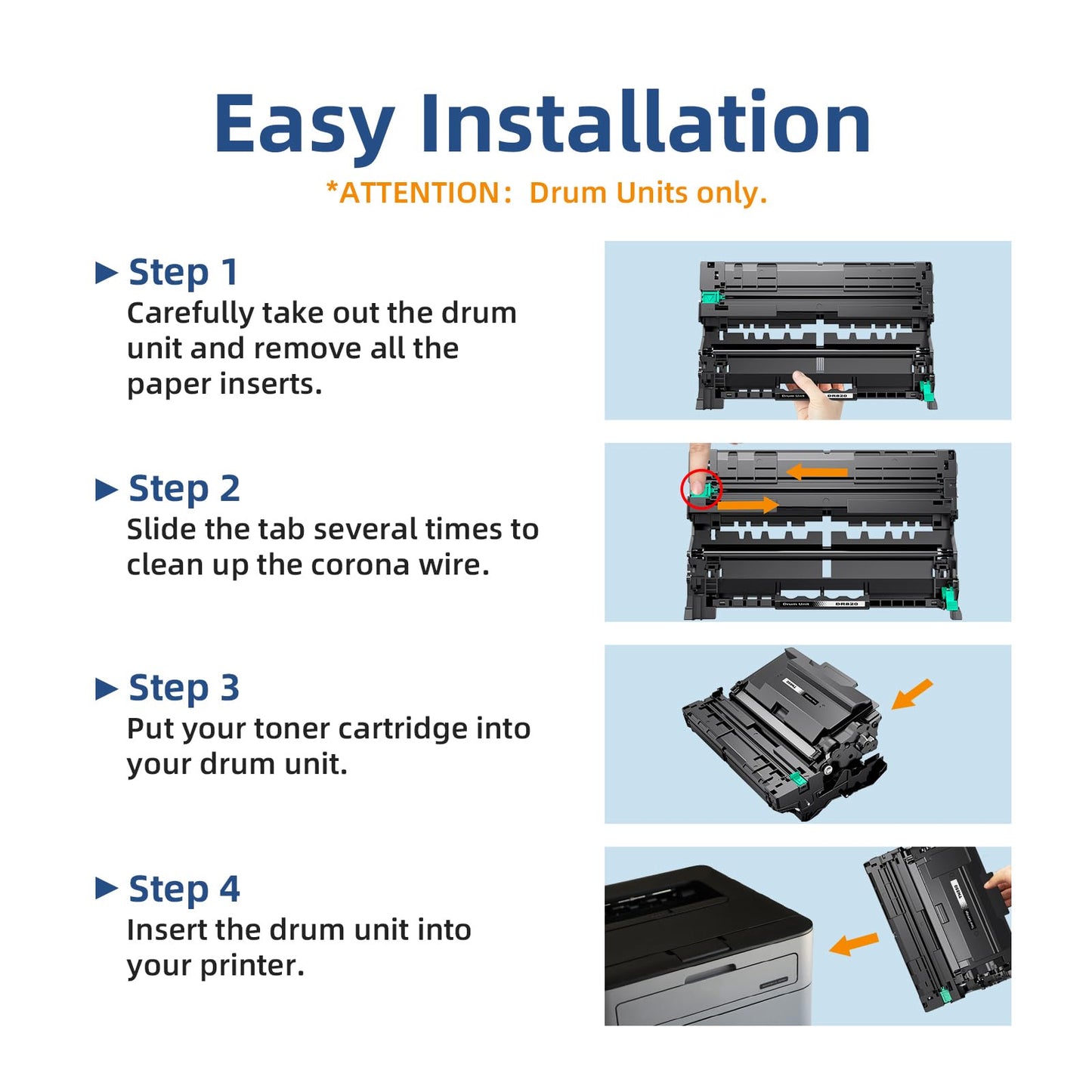 DR820 Drum Unit Replacement for DR820 DR-820 DR850 Drum Unit Work with HL-L6200DW HL-L6200DWT MFC-L5850DW MFC-L5900DW MFC-L5700DW DCP-L5600DN Printer Drum (1 Pack)