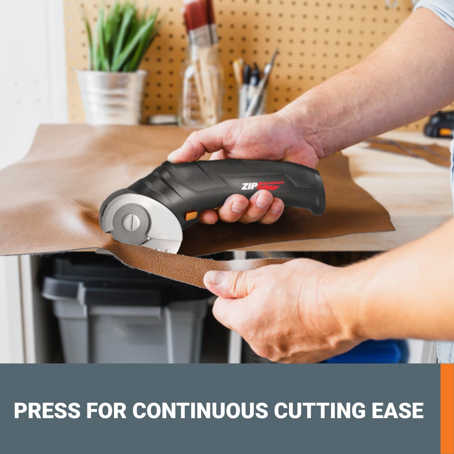 Worx Zipsnip Cordless Electric Scissors, Rechargeable Cardboard Cutter, 4V Powerful Fabric Scissors with 2 Safety Blades and Storage Bag WX082L.2