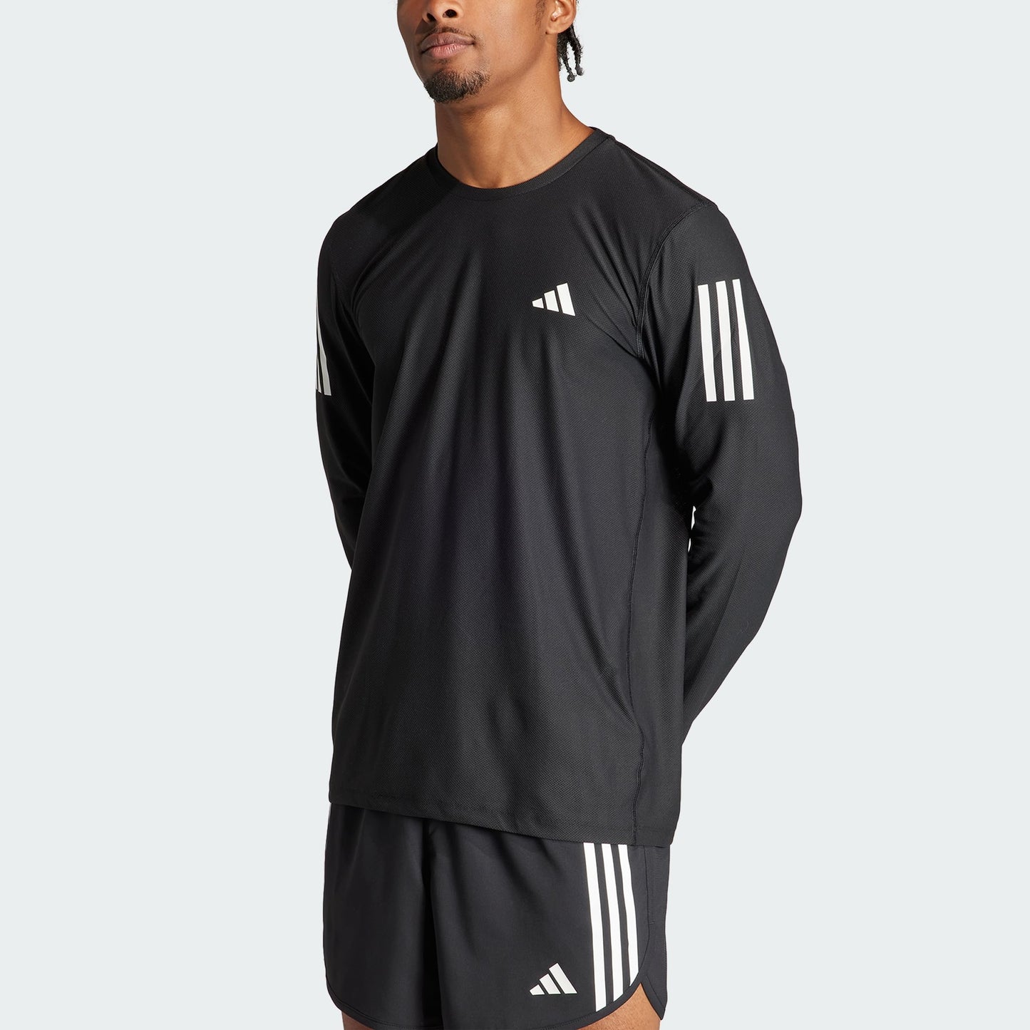 adidas Men's Own The Run Long Sleeve T-Shirt, Black, Medium