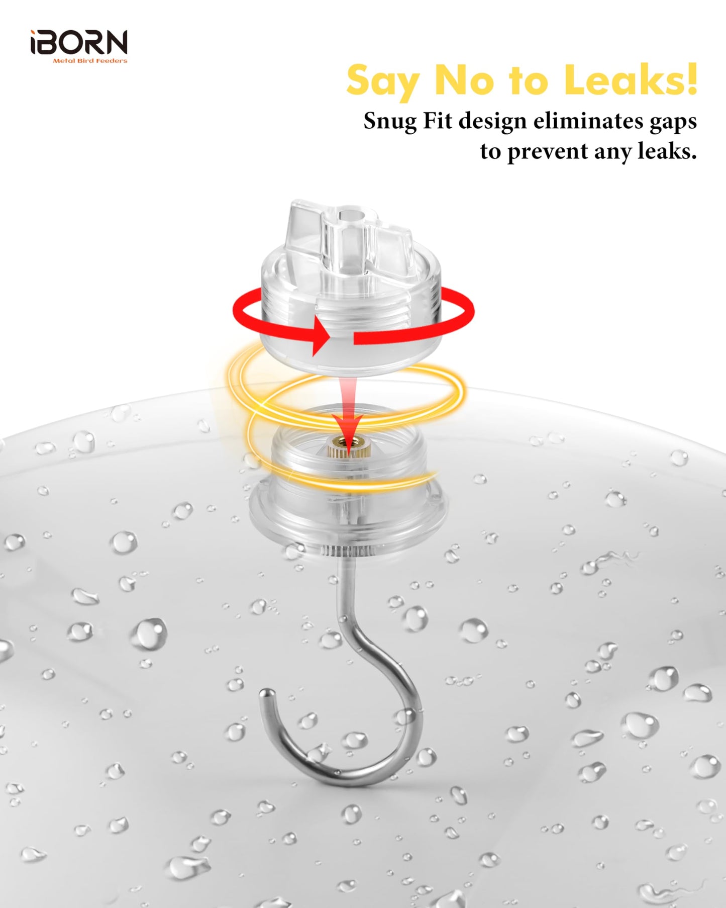 iBorn Baffles for Bird Feeders, 13” Bird Feeder Cover for Rain Guard, Birds Feeders Rain Guard, Full Protection for Feeders for Outdoors, Chew-Proof Polycarbonate, Pack of 2, Transparent