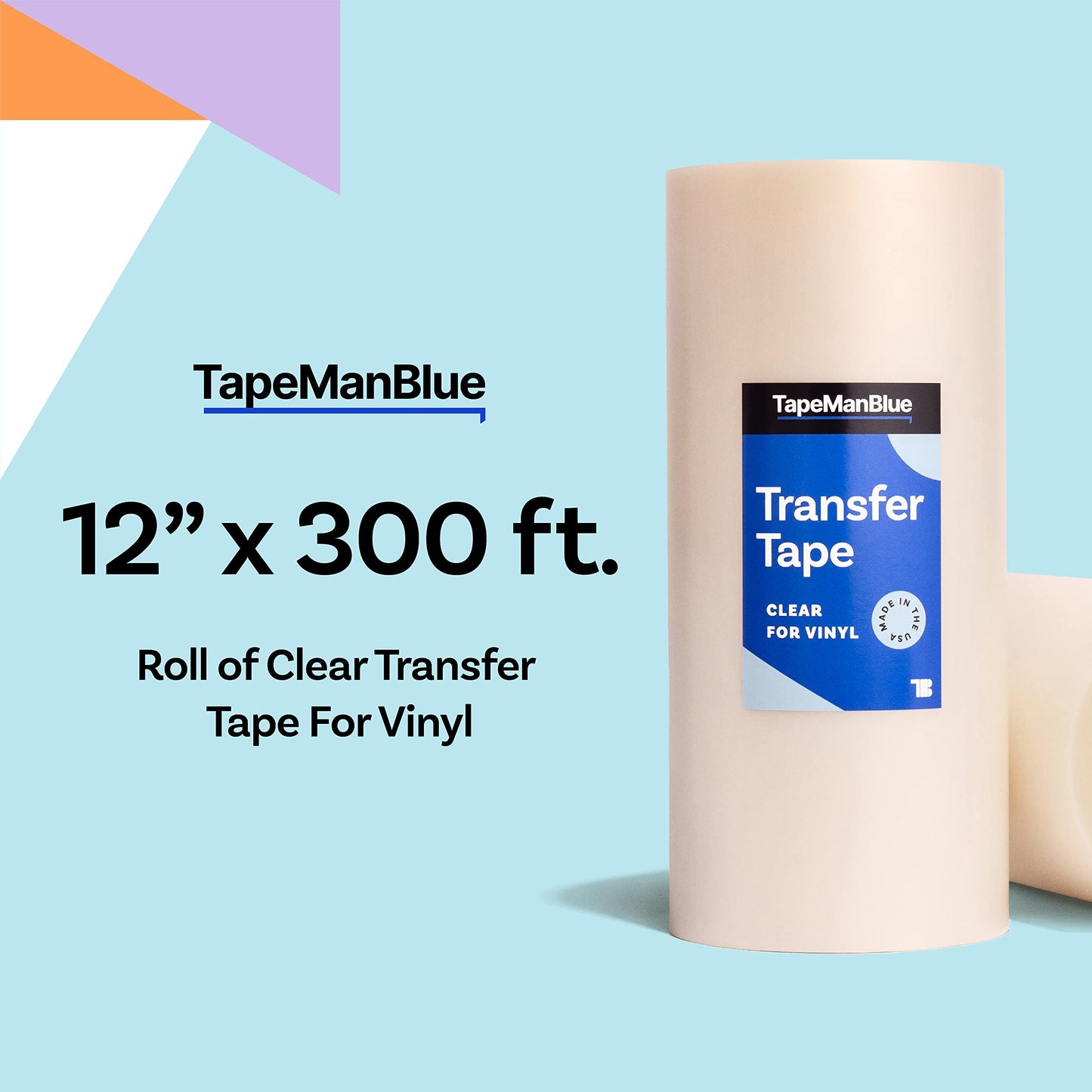12" x 300' Roll of Clear, High-Tack Application Tape/Transfer Tape for Cricut, Silhouette, Pazzles, Craft ROBO, QuicKutz, Craft Cutters, Die Cutters, Sign Plotters - Easy to Use for Vinyl Application