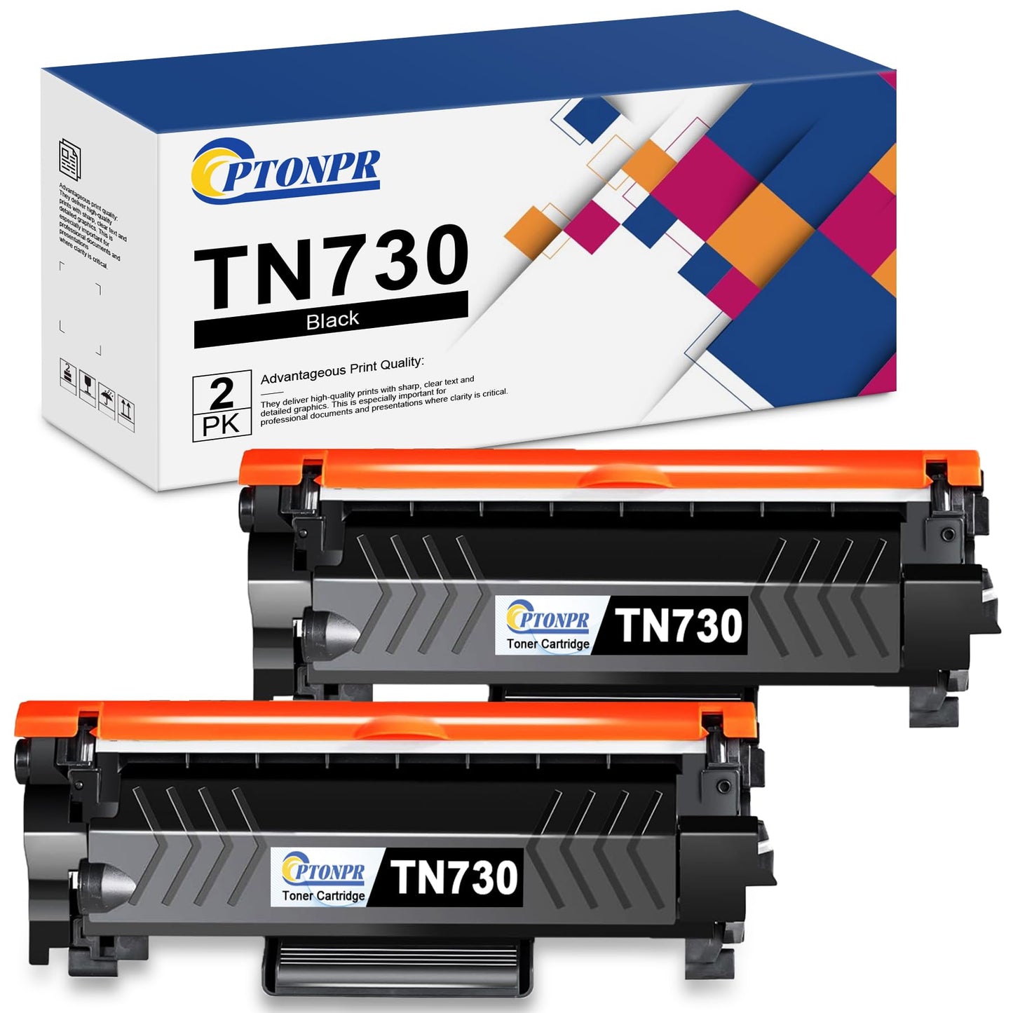 TN-730 TN730 Toner Cartridge Black High Yield Replacement for Brother TN 730 DCP-L2550DW MFC-L2710DW L2750DW L2750DWXL HL-L2390DW L2370DW/DWXL L2350DW L2395DW Printer TN 730 Toner