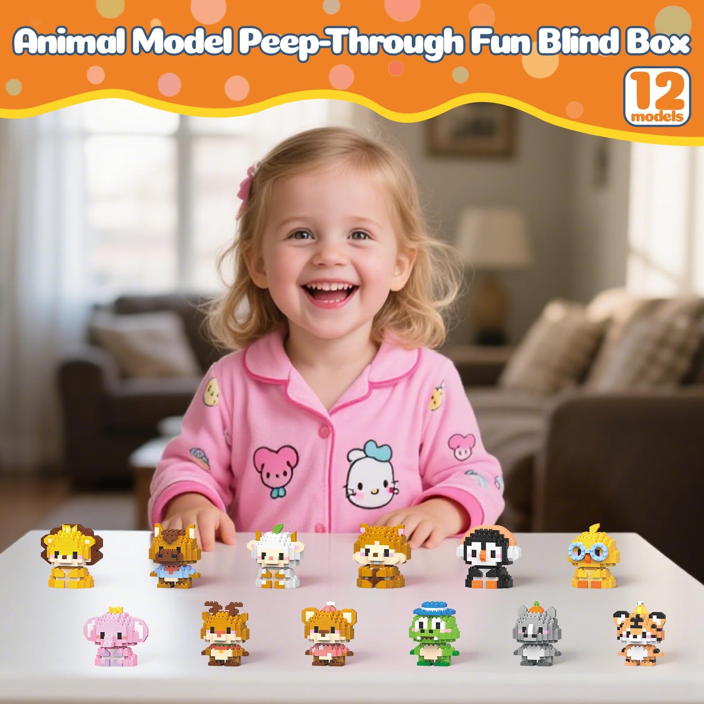 APENGBAOL 12 Pack Animals Building Block Sets,Micro Mini Animals Party Favors for Kids, Birthday Gift for Boy Girl(1,691 Pieces)