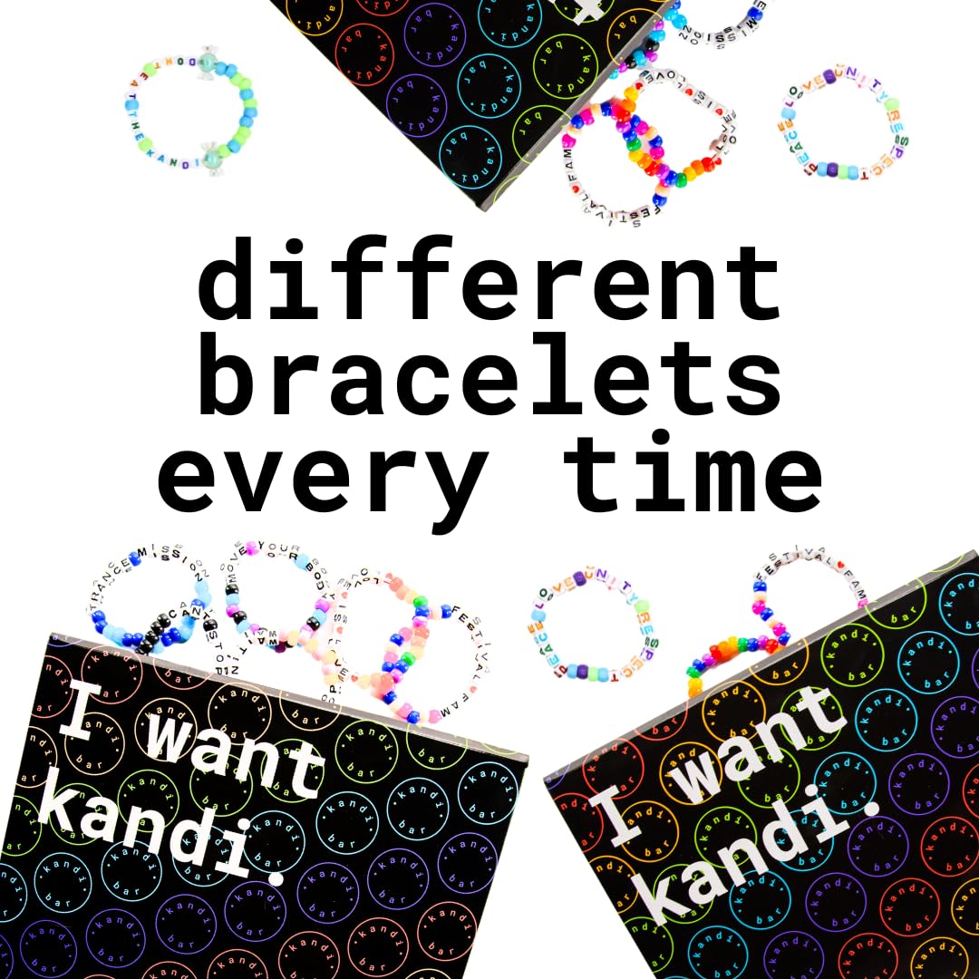 kandi bar Party Hard Rave Bracelets (13-Pack) | EXPLICIT 18+| 2024 Edition | Wear and Trade Handmade PLUR Music Festival Accessories | Different Phrases Every Time