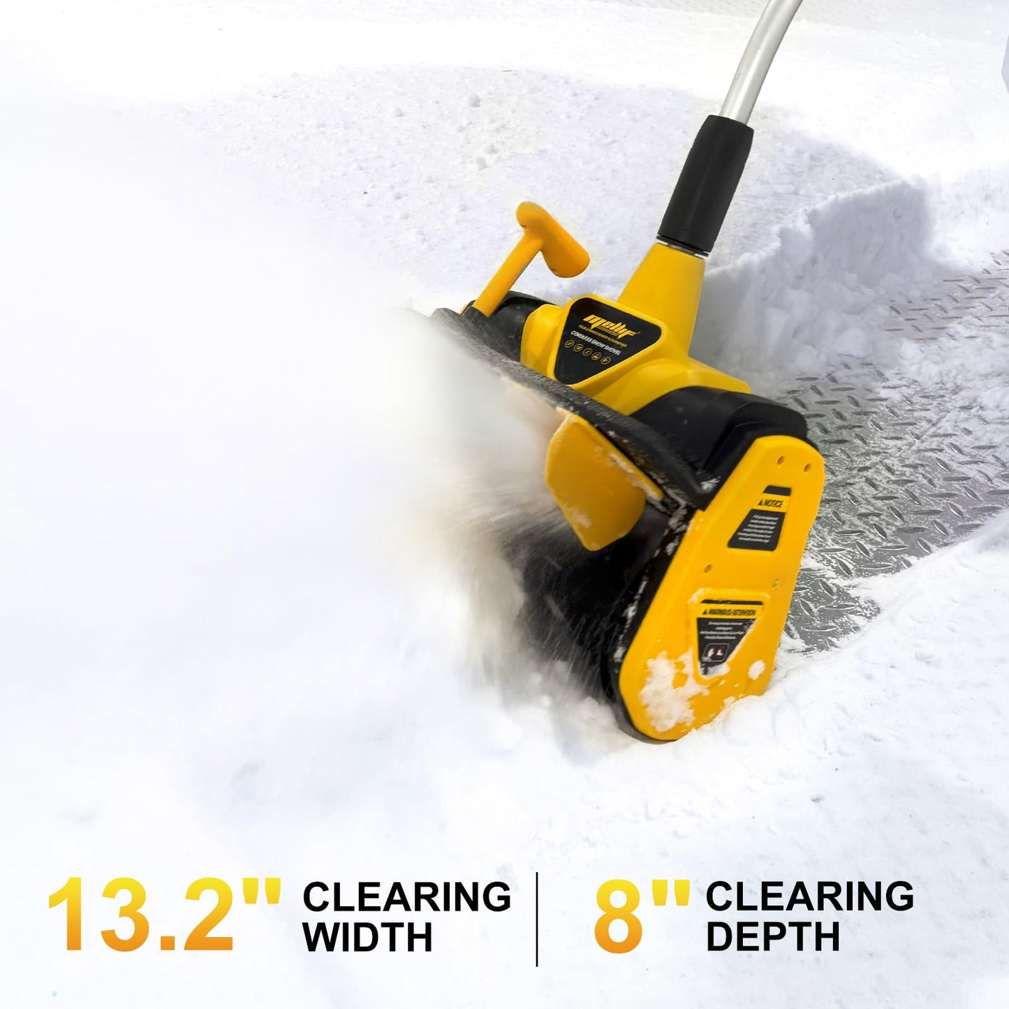 40V Cordless Snow Shovel Compatible with Dewalt 20V Battery(Tool Only), Electric Power Snow Thrower, Handheld Snow Blower with 13.2" in. Width 8" in. Depth, 26.5' ft Throwing Distance