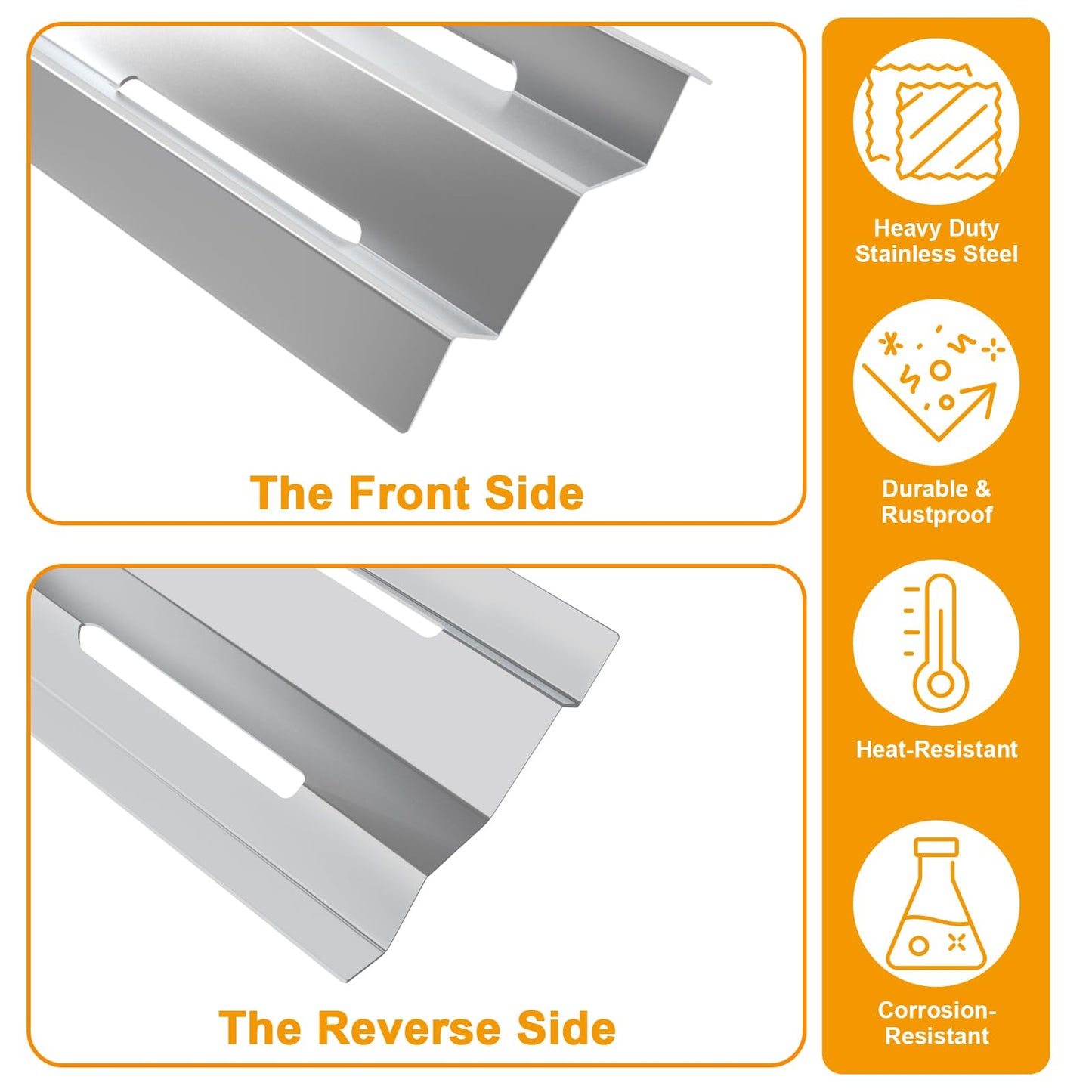 Grill Replacement Parts for Napoleon LD32558 LDS32558P 85-3082-4 85-3116-6, Stainless Steel Heat Plates and Burners for Napoleon Legend 410, 410SB, Small Spaces 325 649, SE325, T325, 3 Pack