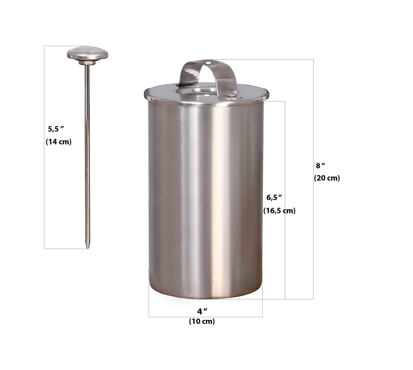 Proudly Canadian Madax Ham Maker - Stainless Steel Meat Press for Making Healthy Homemade Deli Meat with Thermometer and Cooking Bags