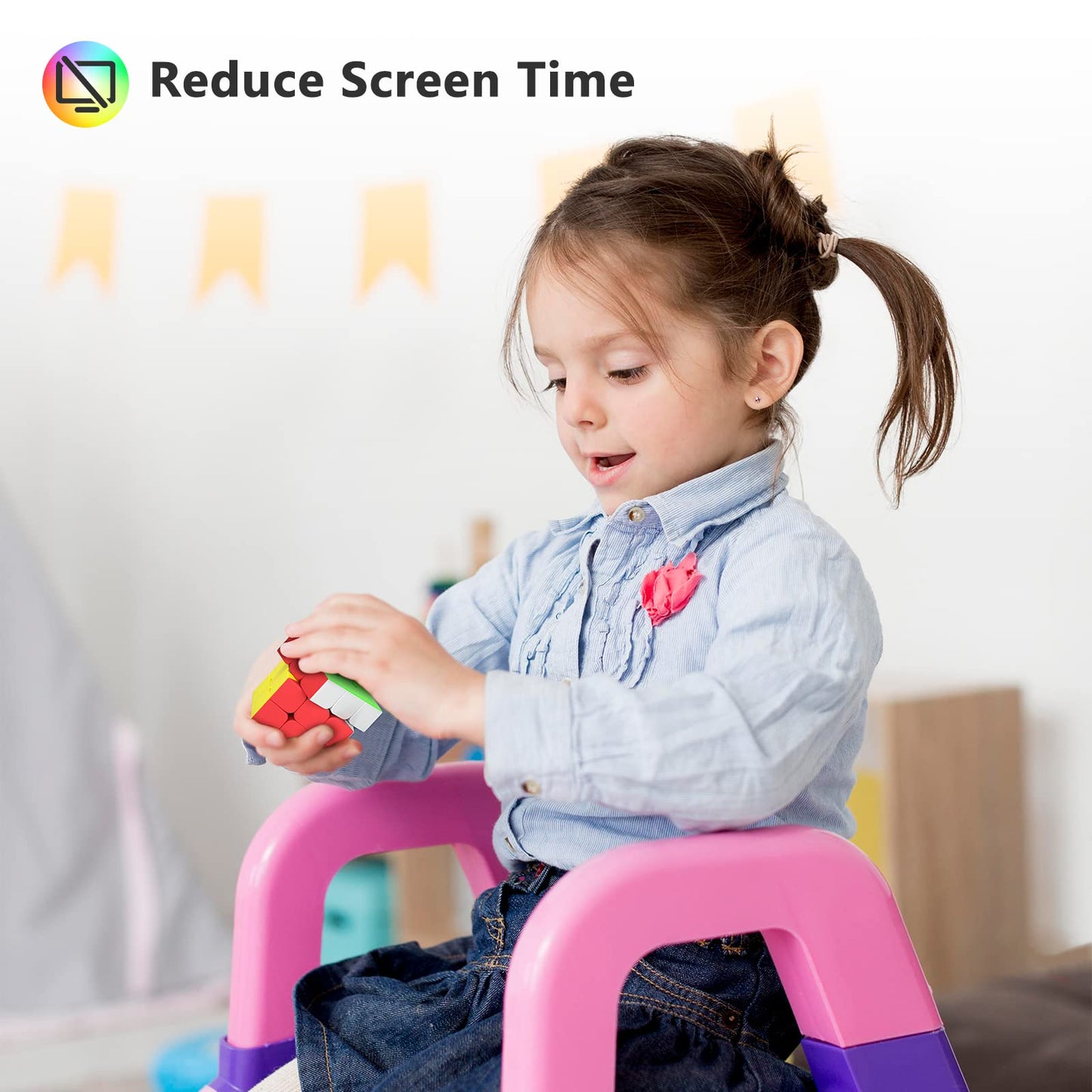 Full Size 3x3x3 Speed Cube Set, 2.2in Puzzle Party Favors Toy Stickerless Magic Cube Set, School Classroom Prize for Students, Birthday Party Stocking Stuffers Gifts for Kids Teens Adults(20 Pack)