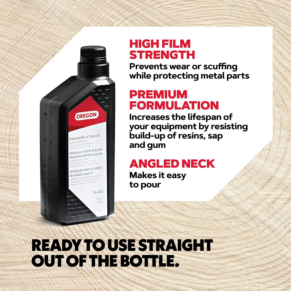 Oregon Chainsaw Bar and Chain Oil, 1 One Quart Bottle (32 fl.oz / 946 ml) (54-026)