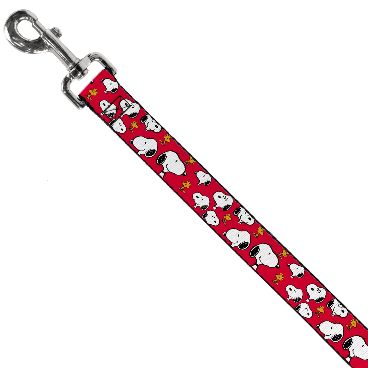 Peanuts Worldwide LLC Pet Leash, Dog Leash, Peanuts Snoopy and Woodstock Poses Scattered Red, 6 Feet Long 1.5 Inch Wide