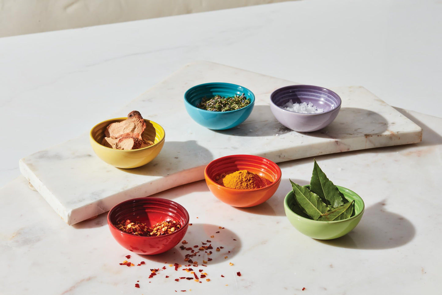 Le Creuset Set of 6 Vancouver Pinch Bowls 2 Oz Multi
