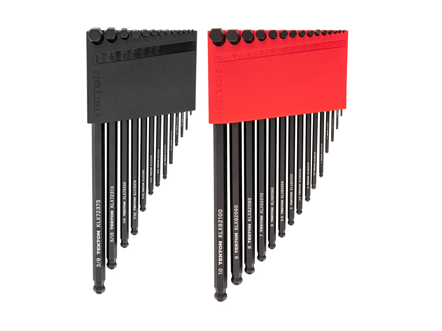 TEKTON Ball End Hex L-Key Set with Holders, 28-Piece (0.050-3/8 in., 1.3-10 mm) | KLX91302