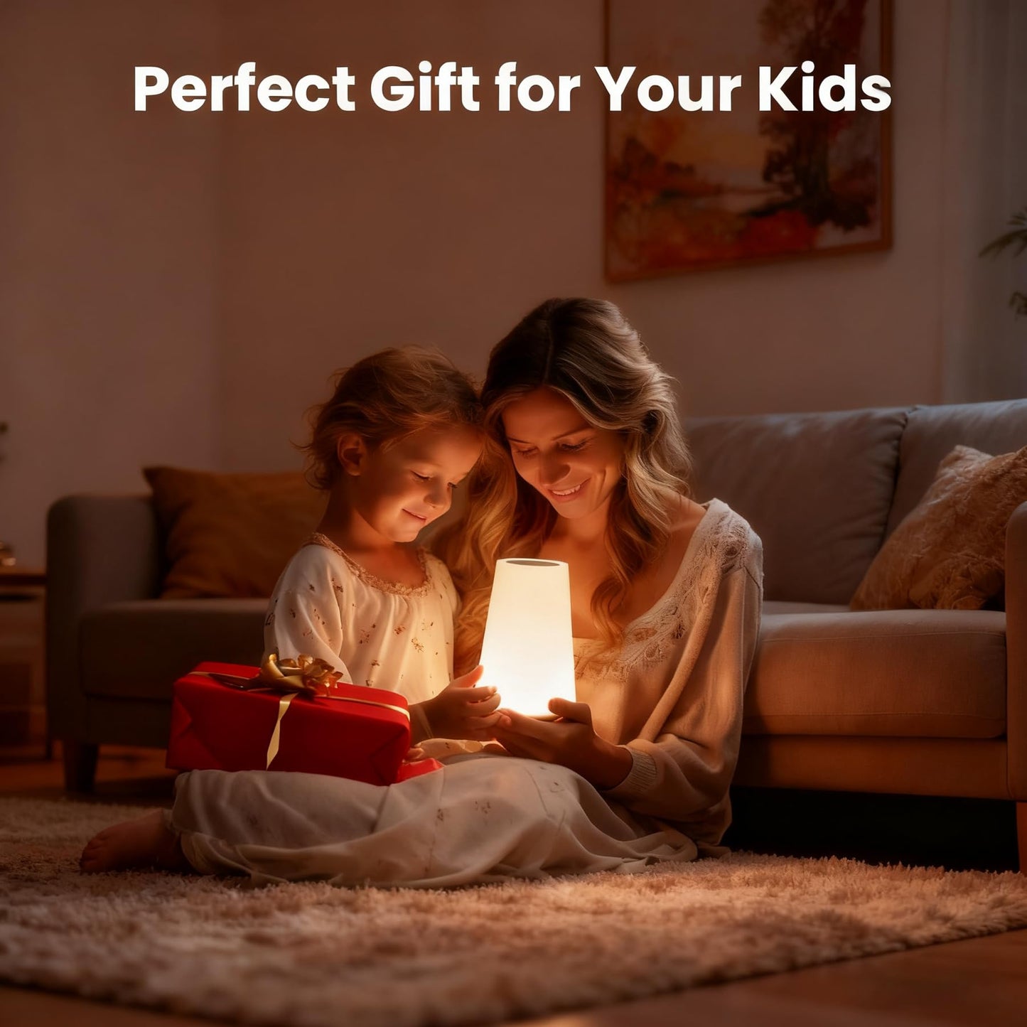 YUNJAYI 2 Pack Touch Bedside Lamp Wireless, 13 Colors Changing & 5 Modes, Dimmable Night Lights for Kids Bedroom, Portable Small Lamp Rechargeable Sleep Aid, Eye Caring Baby Nursery Night Lamp Timer