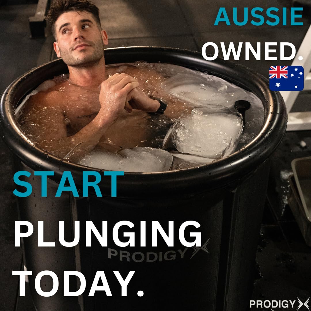 PRODIGY X Ice Bath Tub - Cold Plunge Tub for Athletes - Large Size, Portable, Outdoor - Therapy Ice Pod - Lid & Thermometer