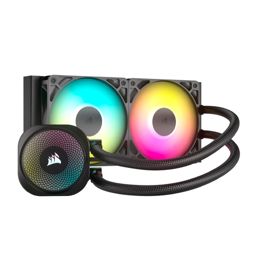 CORSAIR Nautilus 240 RS ARGB Liquid CPU Cooler – 240mm AIO – Low-Noise – Direct Motherboard Connection – Daisy-Chain – Intel LGA 1851/1700, AMD AM5/AM4 – 2X RS120 ARGB Fans Included – Black