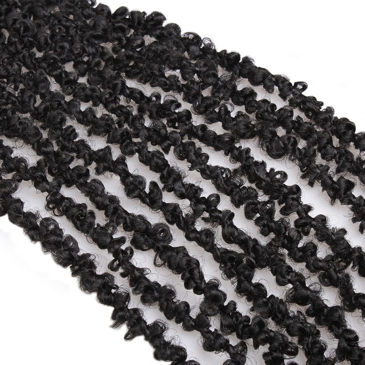 Xtrend 12 Inch 6 Packs Butterfly Locs Crochet Hair Black Messy Distressed Faux Locs Crochet Braids Pre Looped Soft Locs Hair for Black Women #1B