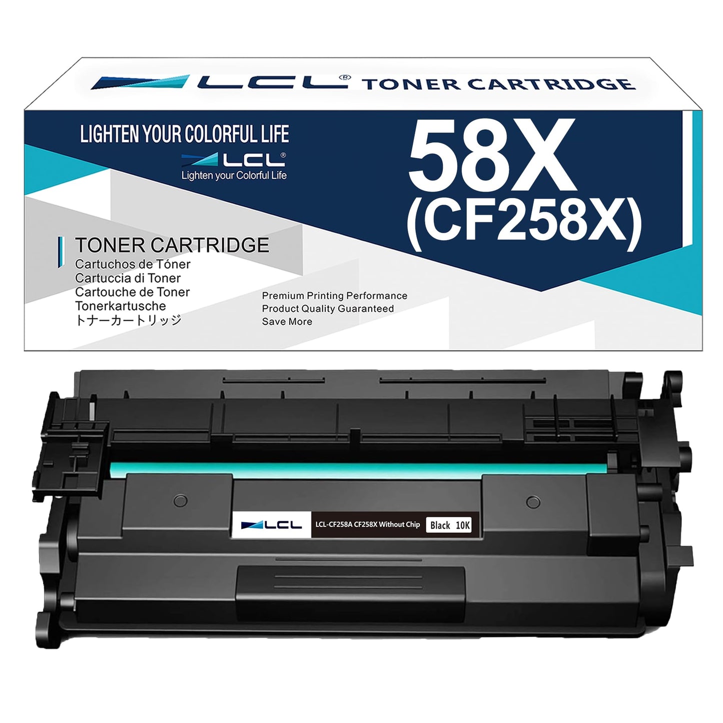 Without Chip LCL Compatible Toner Cartridge for HP 58A 58X CF258A CF258X (1-Pack Black) for HP LaserJet Pro M304 M304a M404d M404n M404dn M404dw and MFP M428fdw M428fdn M428dw