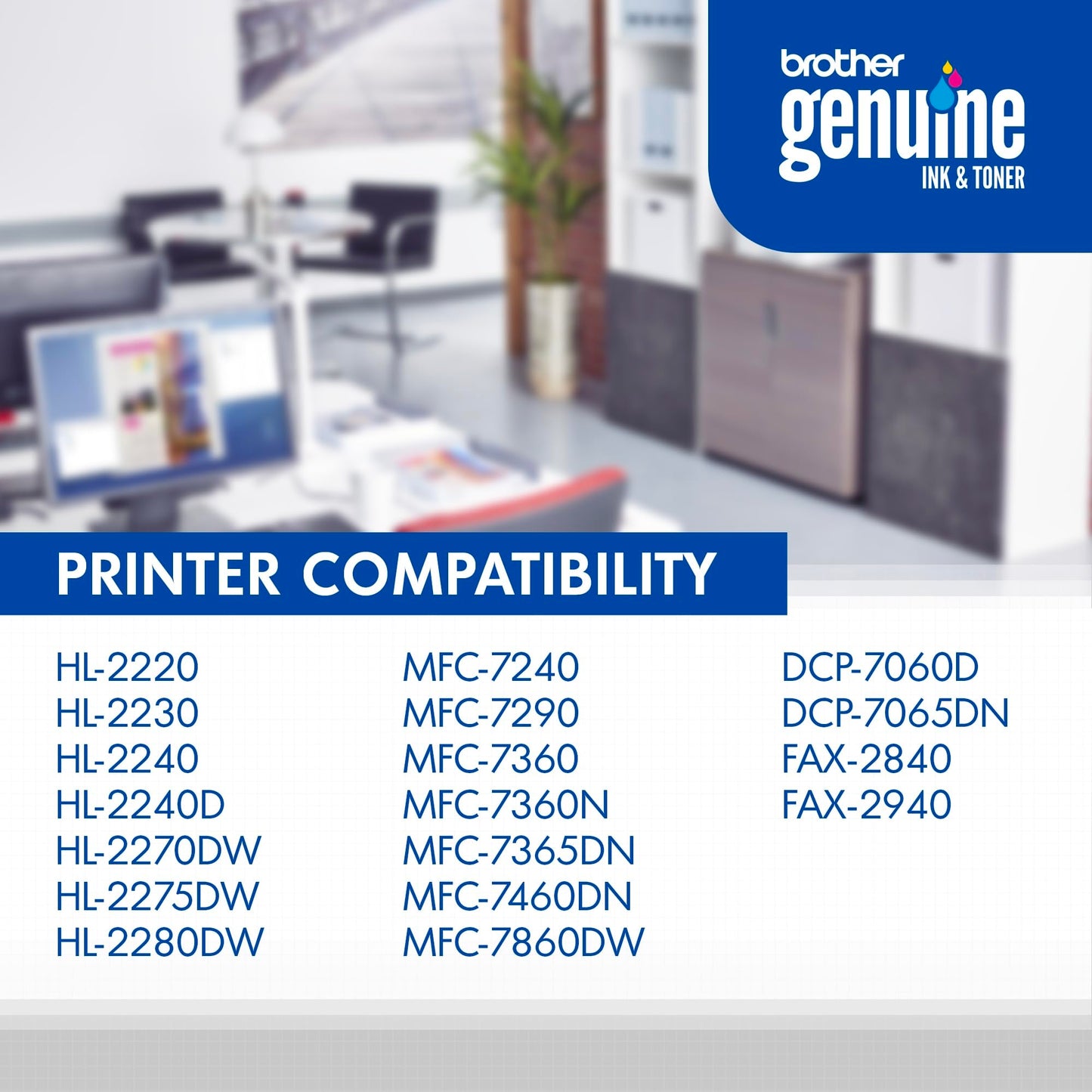 Brother Original TN420 Standard Yield Black Toner Cartridge, Original Toner Replacement cartridges, for Brother Laser Printers DCP-7060D, FAX-2840, HL-2230, HL-2240, MFC-7240, MFC-7360N and More