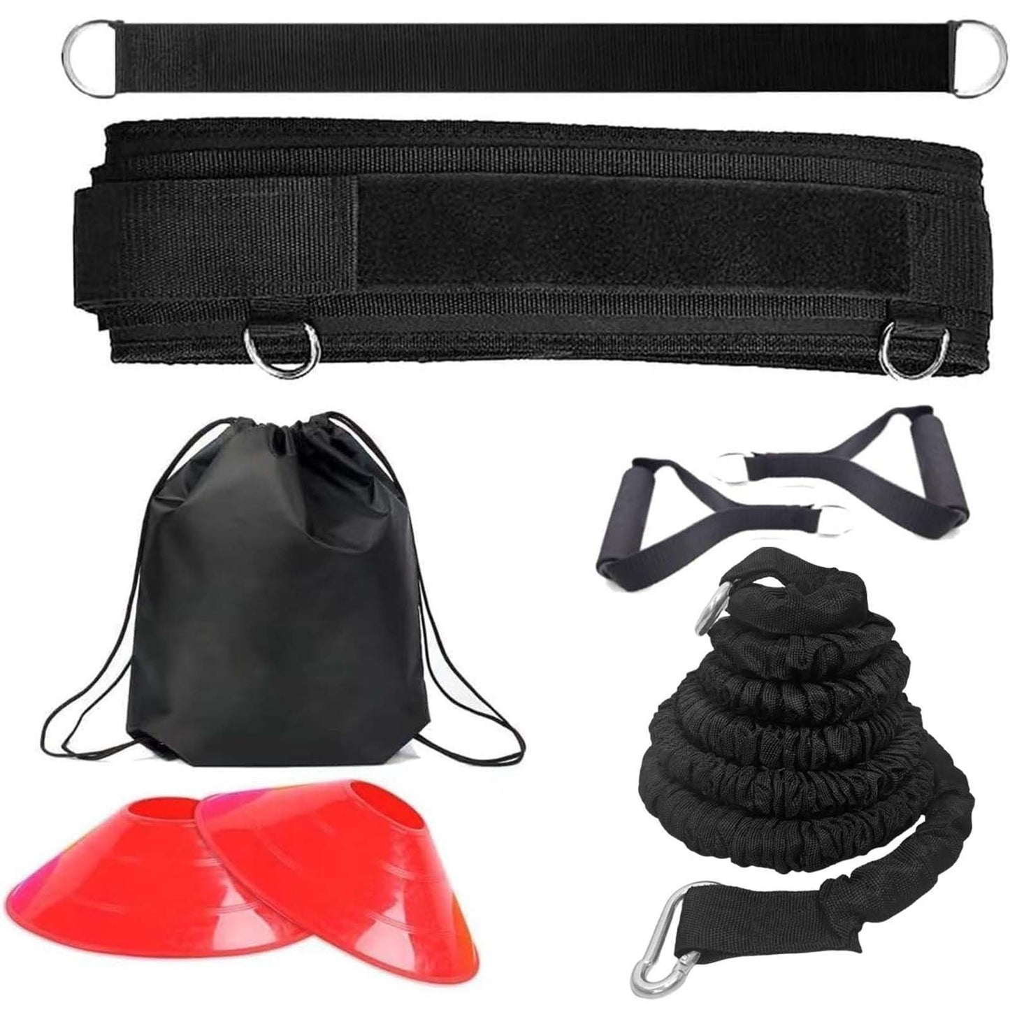 Speed Training Equipment, Resistance Bungee Band Multi-Sport Resistance Training Kit Improve Speed Fitness Agility Power Speed Strength Vertical Jumping Basketball Tennis Football