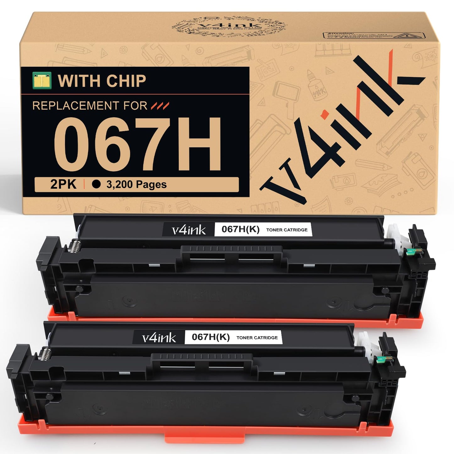 067H Black Toner Cartridge Mf654cdw Toner Replacement for Canon 067H 067 CRG-067 for Canon Color imageCLASS MF656Cdw MF654Cdw MF653Cdw LBP633Cdw LBP632Cdw LBP630 MF650 Printer (Black 2-Pack)