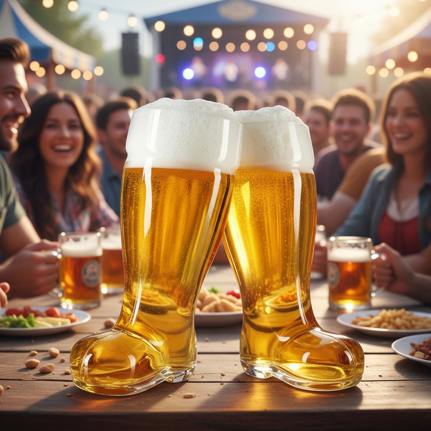 2 Liter Beer Boot Glass Set - Novelty Oktoberfest Drinking Beer Boots/Vases - Set of 2 - MyGift®