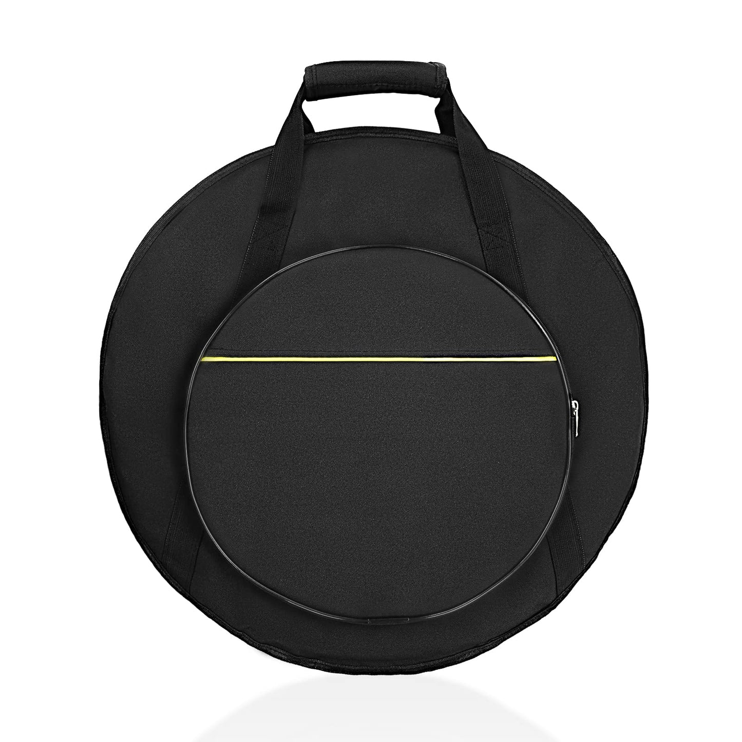 MAYQMAY Professional 22Inch Padded Cymbal Bag/Cases 600D Waterproof Oxford Cloth with 17in Pocket, Black