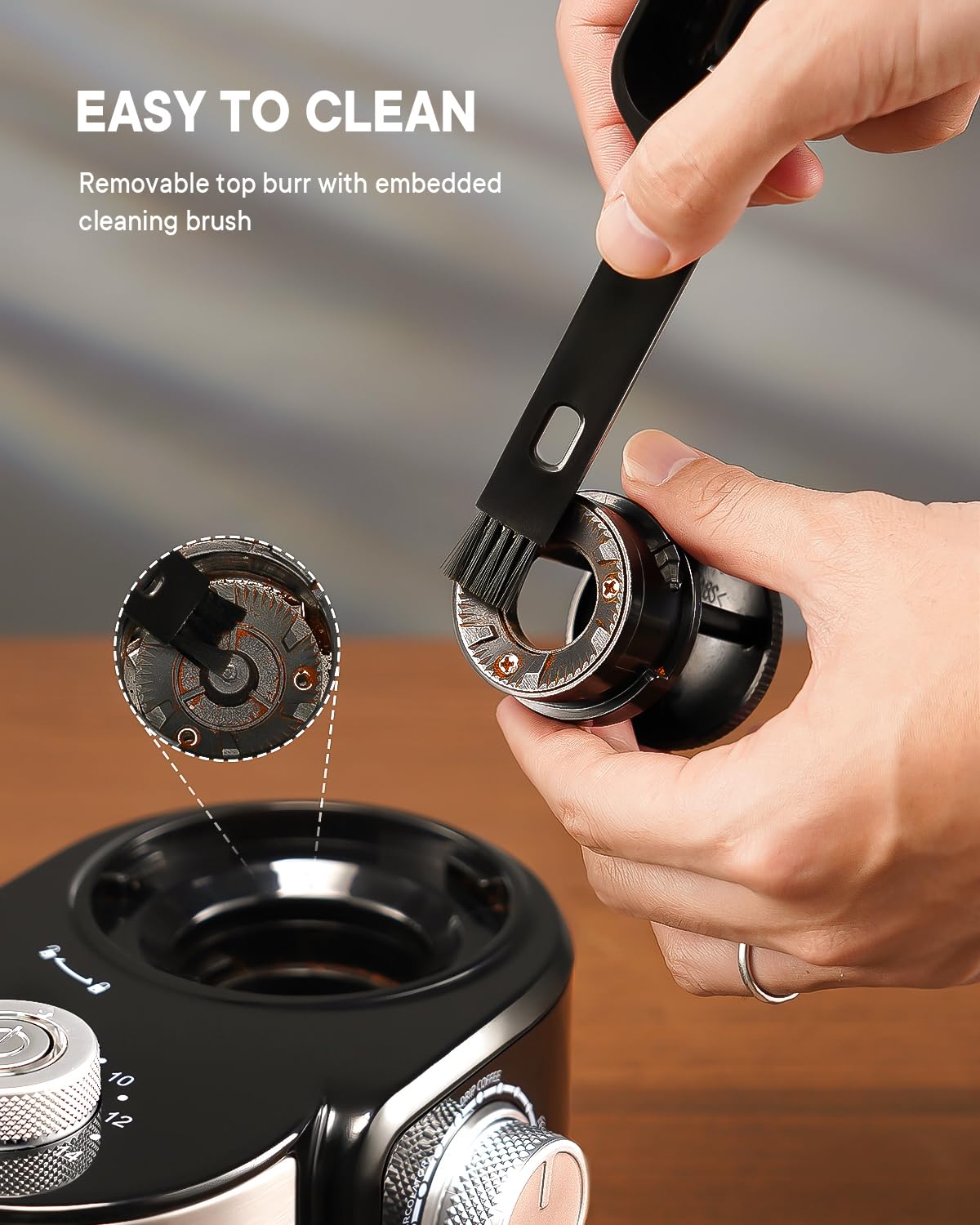 SHARDOR Electric Burr Coffee Grinder, Automatic Coffee Bean Grinder with 16 Precise Grind Setting, Adjustable Flat Burr Mill for French Press, Drip Coffee and Espresso, 2-14 Cup, Black