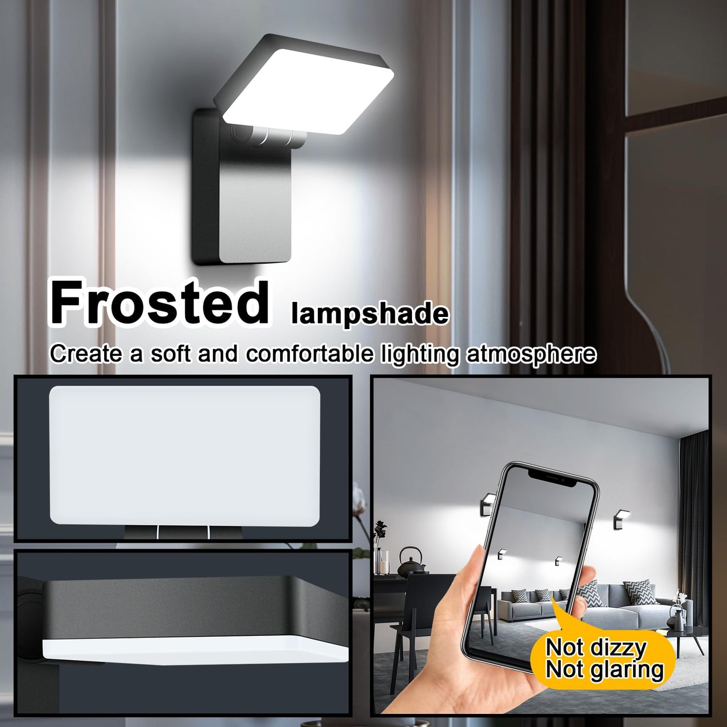 40W LED Wall Lights Outdoor Rotatable 360 Degree LED Wall Pack 4000LM 5000K Security Flood Light Switch Control Waterproof IP65 for Garage Yard Barn Porch