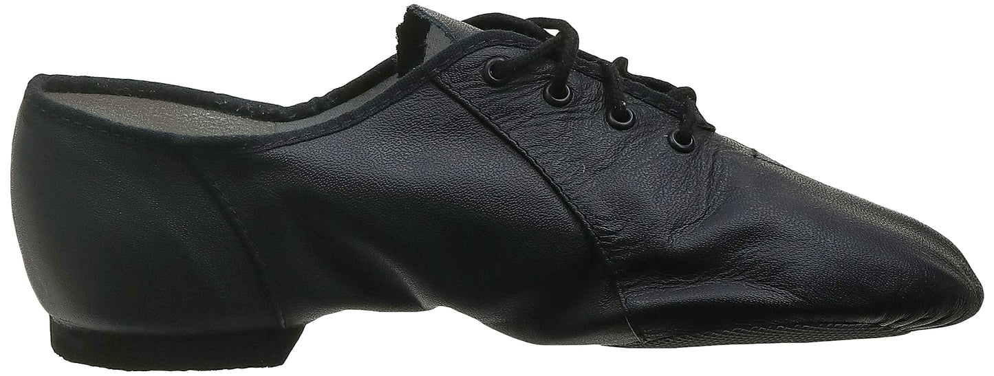 Bloch Dance Women's Jazzsoft Split Sole Leather Jazz Shoe, Black, 7.5