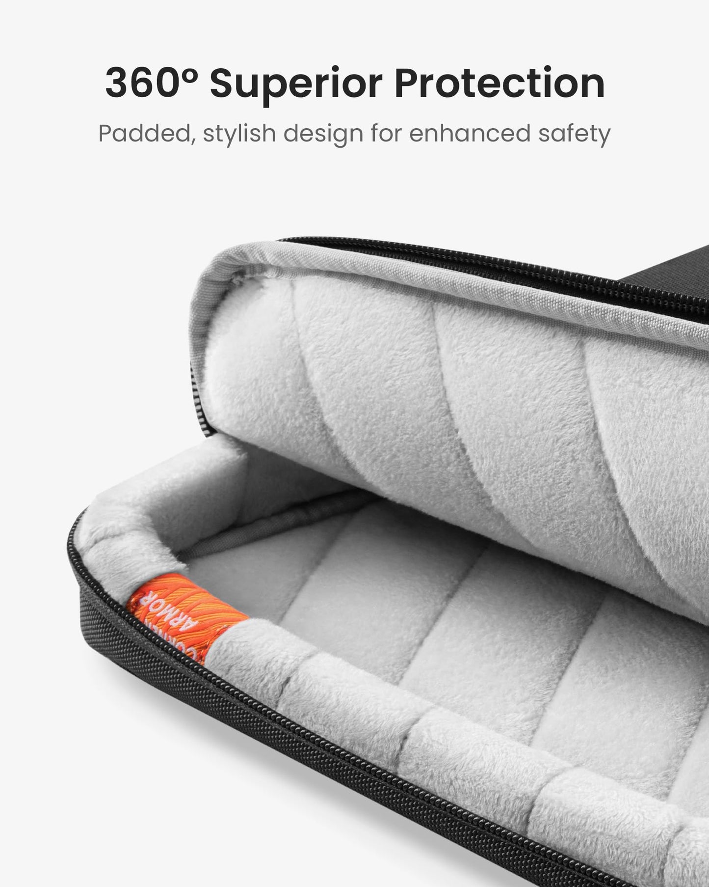 tomtoc 360 Protective Laptop Sleeve for 15-inch 2026 New MacBook Air M5/A3448, M4/A3241, M3/A3114, M2/A2941, 15 Inch Surface Laptop 7/6/5, Dell XPS 15 Plus, Water-Resistant Accessory Bag Case